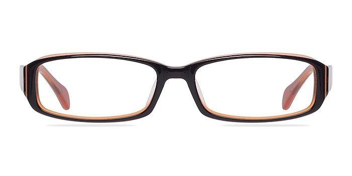 Bellinzona Black/Orange Acetate Eyeglass Frames from EyeBuyDirect