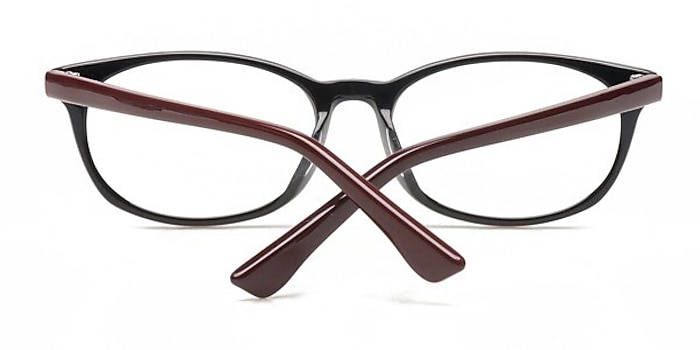 Black/Burgundy Cache -  Acetate Eyeglasses