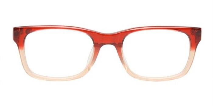 Kacy Red/Clear Acétate Montures de lunettes de vue d'EyeBuyDirect