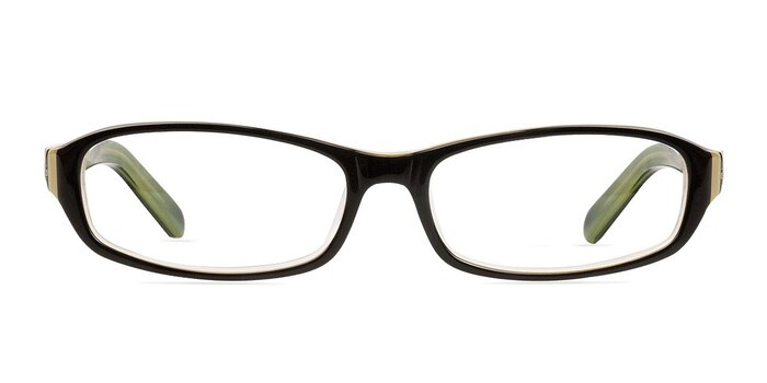Luga Black/Green Acétate Montures de lunettes de vue d'EyeBuyDirect