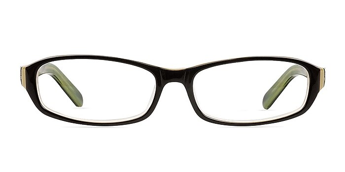 Luga Black/Green Acetate Eyeglass Frames from EyeBuyDirect