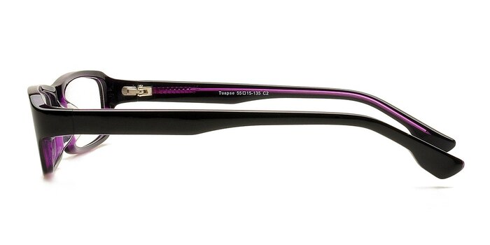 Tuapse Black/Purple Acétate Montures de lunettes de vue d'EyeBuyDirect