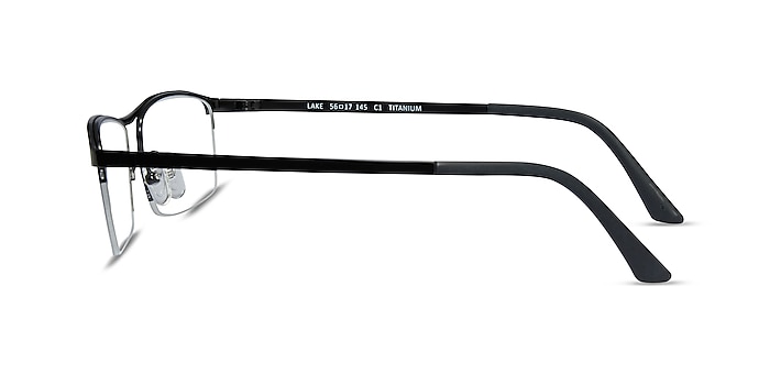 Lake Black Titanium Eyeglass Frames from EyeBuyDirect