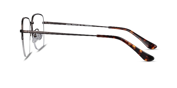 James Gunmetal Titanium Eyeglass Frames from EyeBuyDirect
