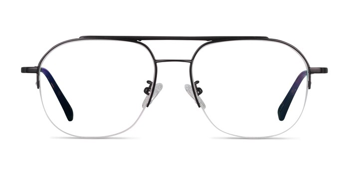 Conrad Noir Titane Montures de lunettes de vue d'EyeBuyDirect
