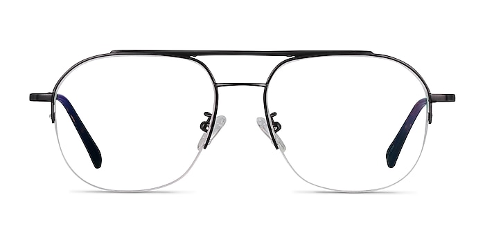 Conrad Noir Titane Montures de lunettes de vue d'EyeBuyDirect
