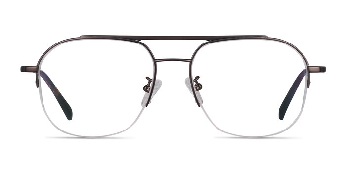 Conrad Gunmetal Titanium Eyeglass Frames from EyeBuyDirect