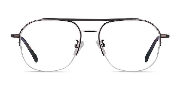 Conrad Gunmetal Titane Montures de lunettes de vue d'EyeBuyDirect