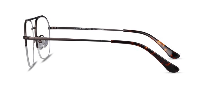 Conrad Gunmetal Titane Montures de lunettes de vue d'EyeBuyDirect
