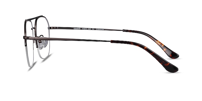 Conrad Gunmetal Titanium Eyeglass Frames from EyeBuyDirect