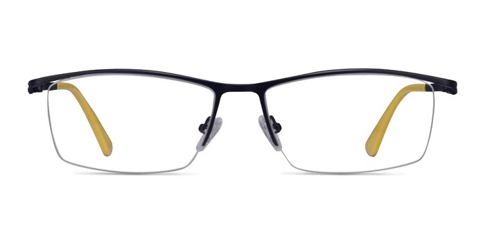 Destination Matte Dark Blue Titanium Eyeglass Frames from EyeBuyDirect