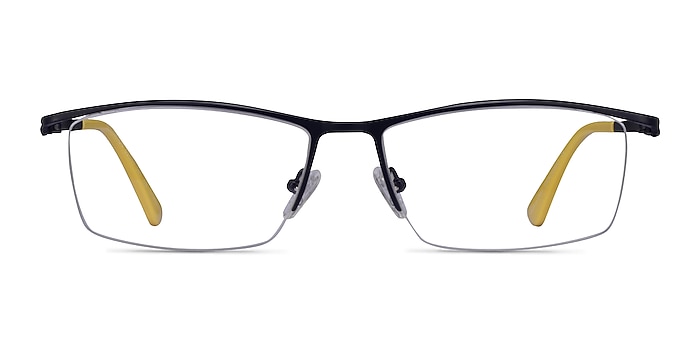 Destination Matte Dark Blue Titanium Eyeglass Frames from EyeBuyDirect