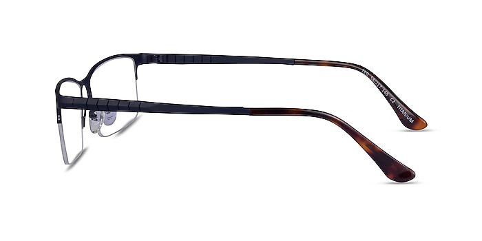 Ted Matte Dark Blue Titanium Eyeglass Frames from EyeBuyDirect