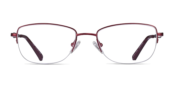 Poly Matte Red Titanium Eyeglass Frames from EyeBuyDirect