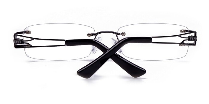 Black Pesaro -  Lightweight Metal Eyeglasses