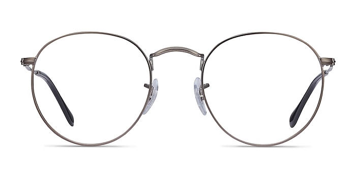 Ray-Ban RB3447V Round Gunmetal Metal Eyeglass Frames from EyeBuyDirect