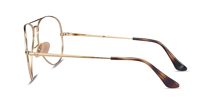 Ray-Ban RB6489 Aviator Gold Metal Eyeglass Frames from EyeBuyDirect