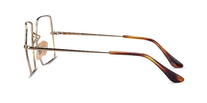Ray-Ban Square Gold Metal Eyeglass Frames from EyeBuyDirect