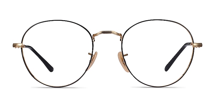 Ray-Ban RB3582V Round Black Gold Métal Montures de lunettes de vue d'EyeBuyDirect