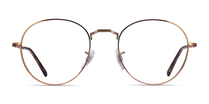 Ray-Ban RB3582V Round Bronze Copper Metal Eyeglass Frames from EyeBuyDirect