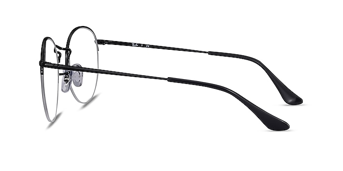 Ray-Ban RB3947V Round Black Metal Eyeglass Frames from EyeBuyDirect