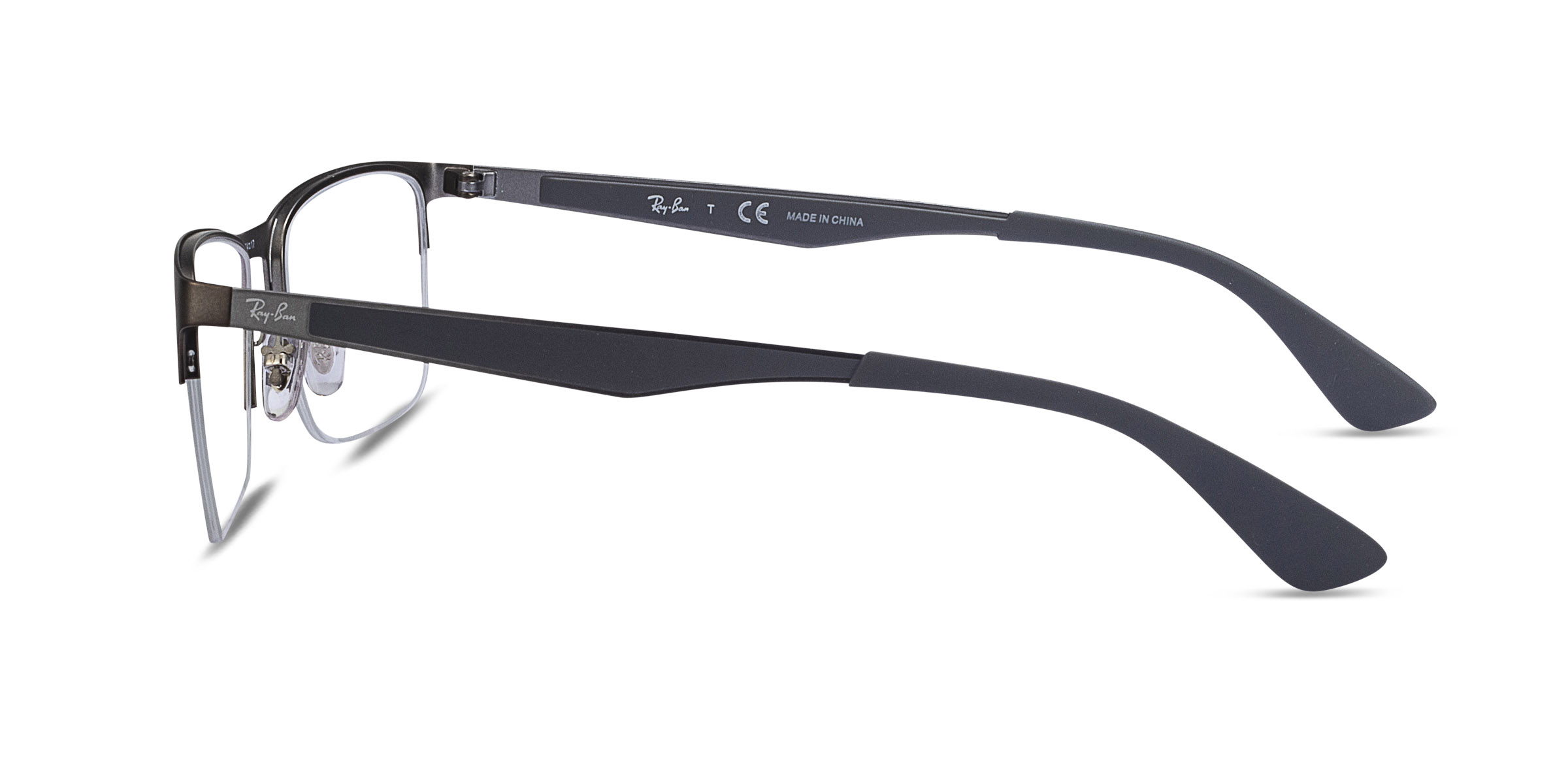 Ray-Ban RB6335 - Rectangle Gunmetal Frame Eyeglasses | Eyebuydirect Canada