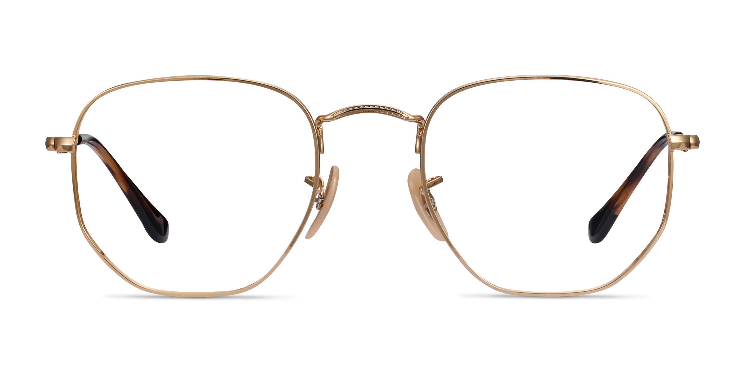 Ray-Ban RB6448 - Square Gold Frame Eyeglasses | Eyebuydirect