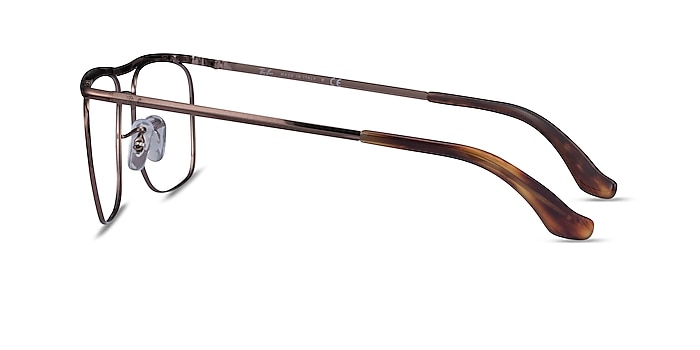 Ray-Ban RB6519 Brown Metal Eyeglass Frames from EyeBuyDirect