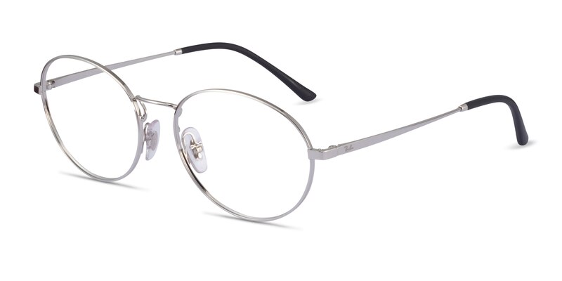 Ray-Ban RB6439 - Oval Silver Frame Eyeglasses | Eyebuydirect