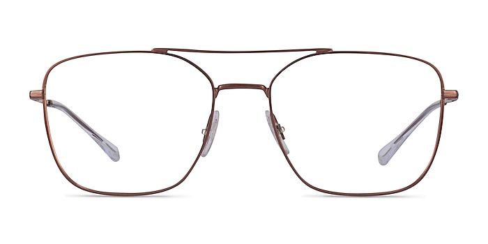 Ray-Ban RB6450 Brown Metal Eyeglass Frames from EyeBuyDirect