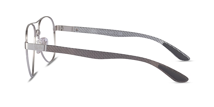 Ray-Ban RB8420 Silver Carbon-fiber Eyeglass Frames from EyeBuyDirect