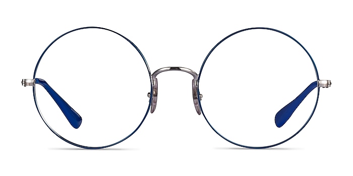 Ray-Ban RB6392 Blue Silver Metal Eyeglass Frames from EyeBuyDirect