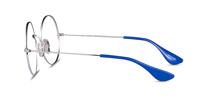 Ray-Ban RB6392 Blue Silver Metal Eyeglass Frames from EyeBuyDirect
