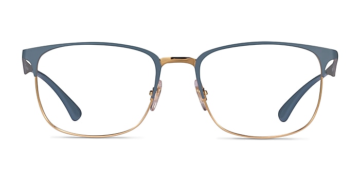 Ray-Ban RB6421 Gray Gold Metal Eyeglass Frames from EyeBuyDirect