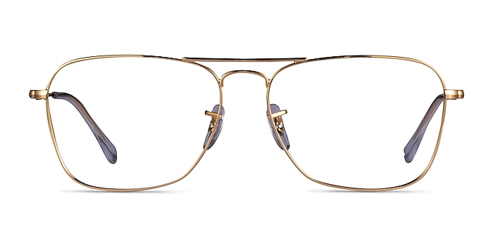 Ray-Ban RB6536 Gold Metal Eyeglass Frames from EyeBuyDirect