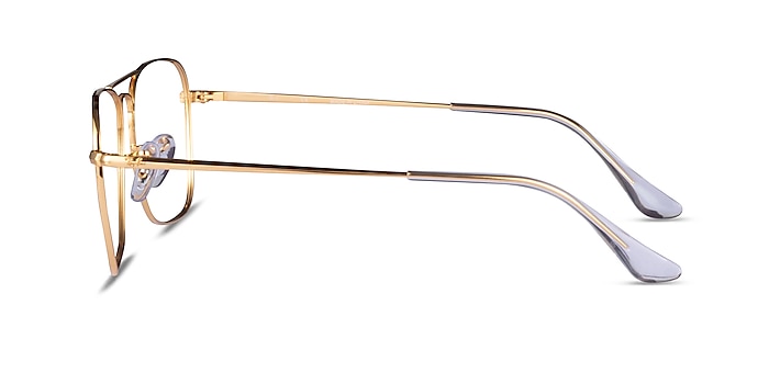 Ray-Ban RB6536 Gold Metal Eyeglass Frames from EyeBuyDirect