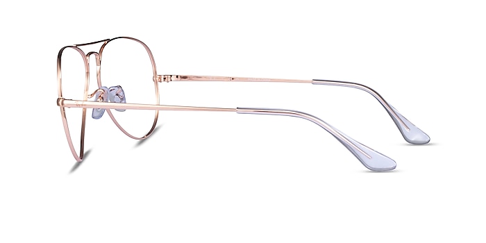 Ray-Ban Aviator Metal II Or rose Métal Montures de lunettes de vue d'EyeBuyDirect