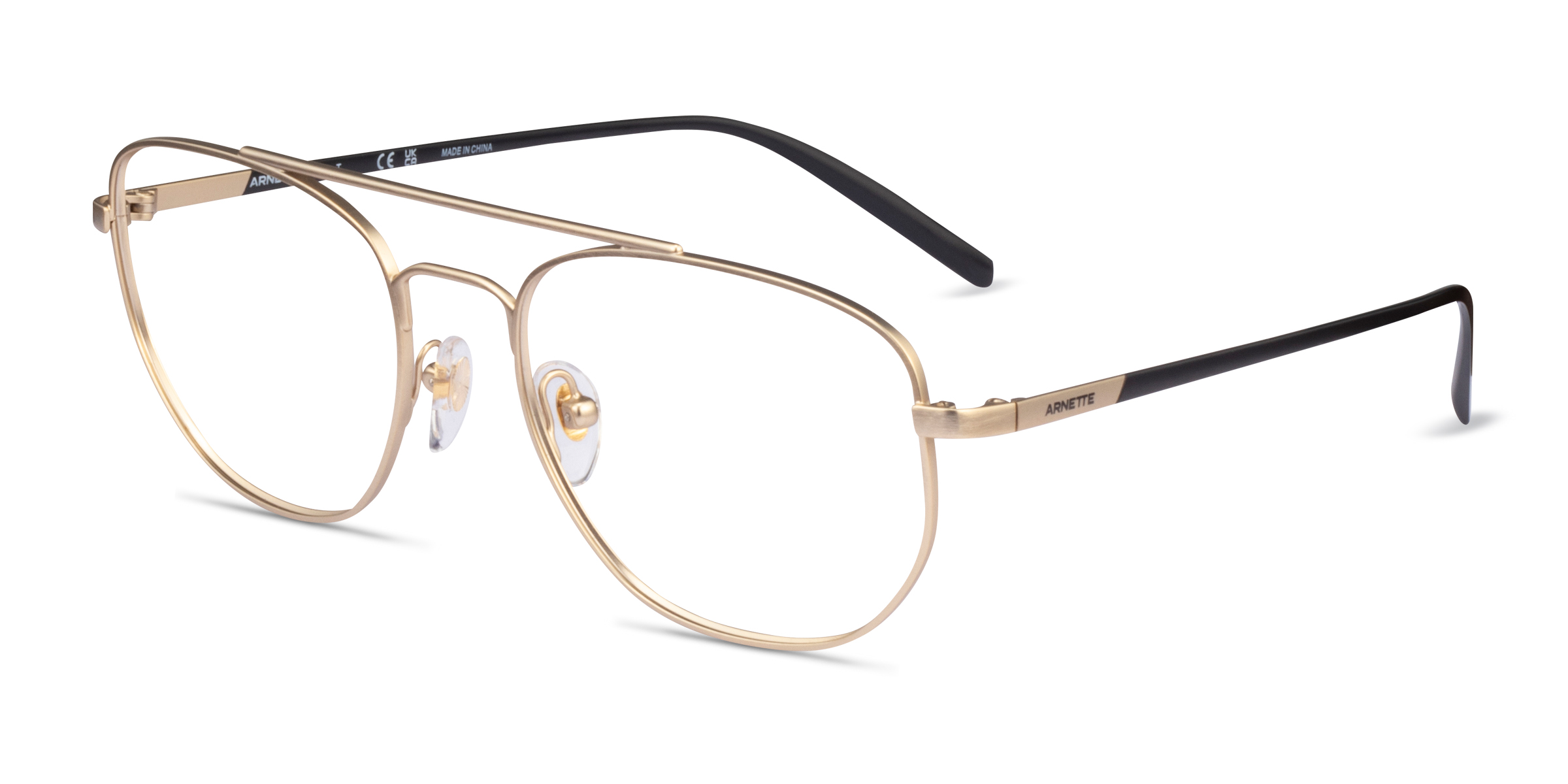 ARNETTE Layne - Aviator Shiny Brushed Gold Frame Eyeglasses | Eyebuydirect