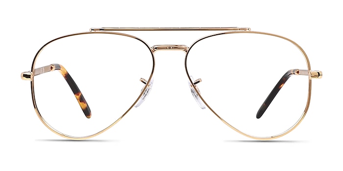 Ray-Ban New Aviator Legend Gold Metal Eyeglass Frames from EyeBuyDirect