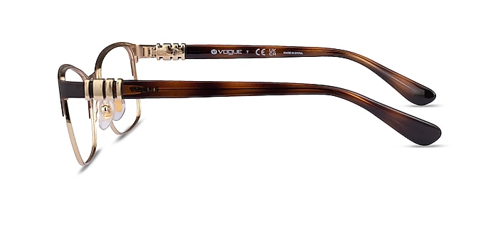 Vogue Eyewear VO4050 Brown Gold Métal Montures de lunettes de vue d'EyeBuyDirect