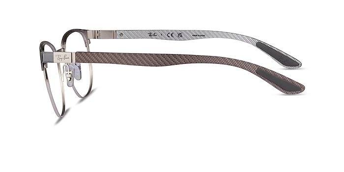 Ray-Ban RB8422 Gray Silver Metal Eyeglass Frames from EyeBuyDirect