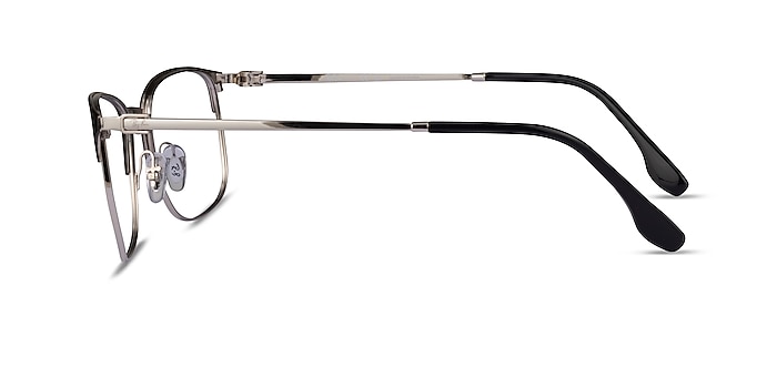 Ray-Ban RB6494 Black Silver Metal Eyeglass Frames from EyeBuyDirect
