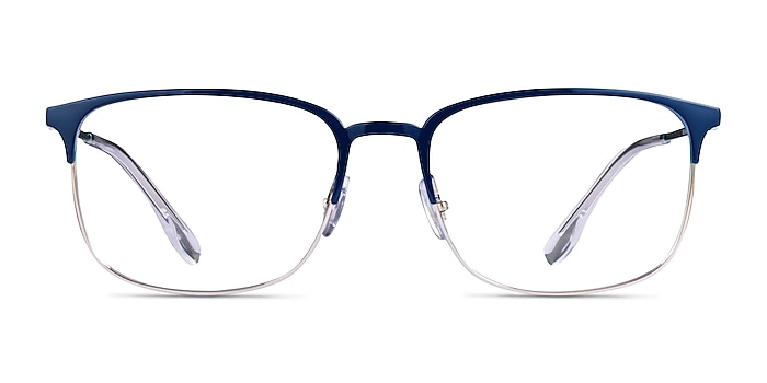 Ray-Ban RB6494 Blue Silver Metal Eyeglass Frames from EyeBuyDirect