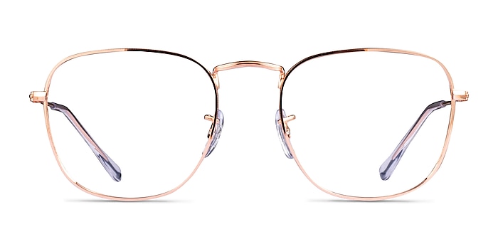 Ray-Ban RB3857V Frank Rose Gold Metal Eyeglass Frames from EyeBuyDirect