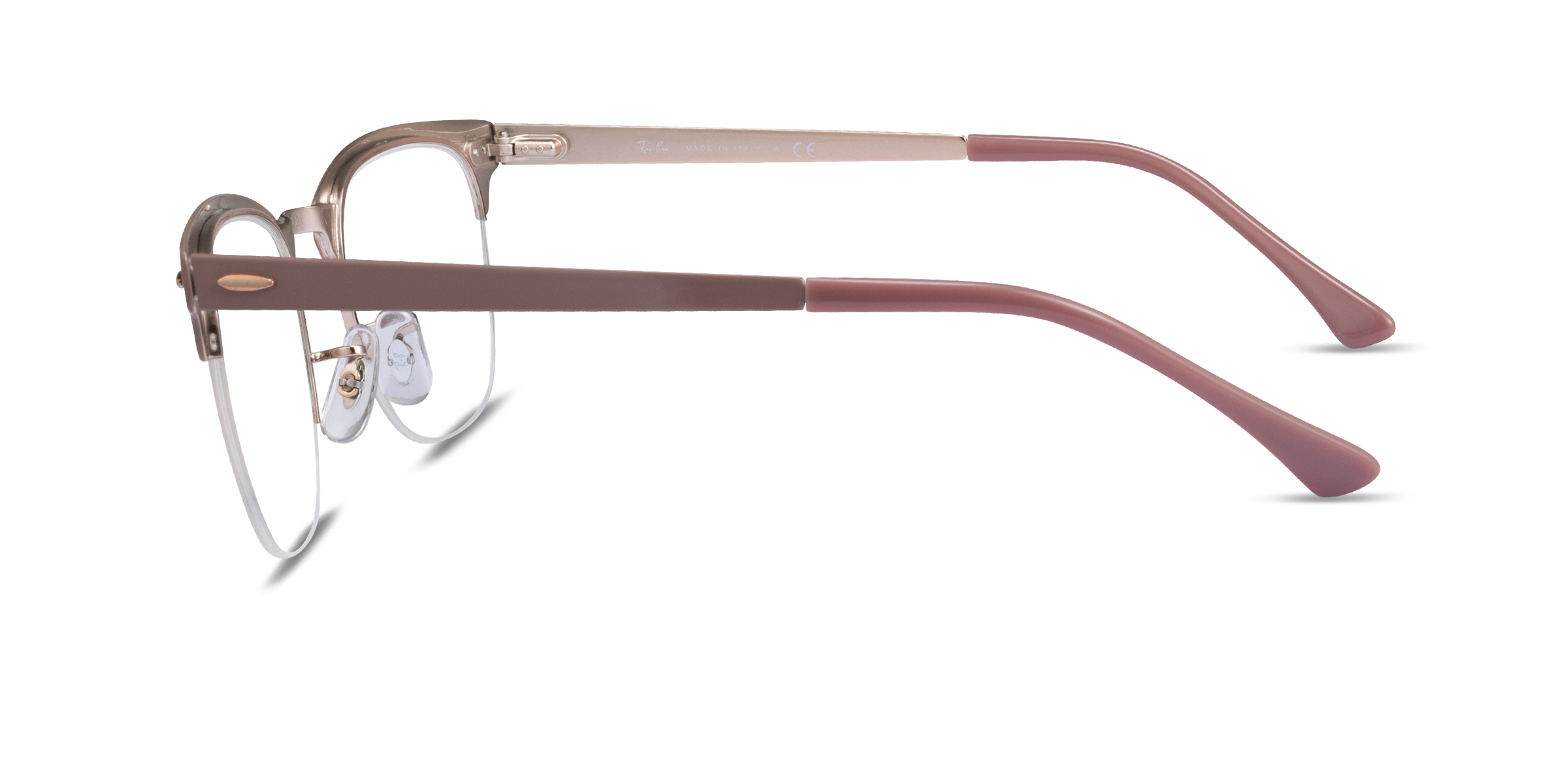 Ray-Ban RB3716VM - Browline Light Brown On Copper Frame Glasses For ...
