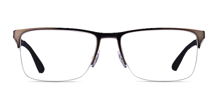 Ray-Ban RB6335 Matte Gunmetal Metal Eyeglass Frames from EyeBuyDirect