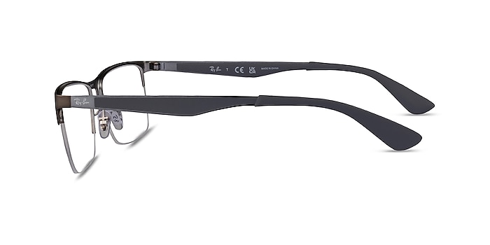 Ray-Ban RB6335 Matte Gunmetal Metal Eyeglass Frames from EyeBuyDirect
