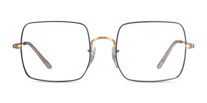 Ray-Ban RB1971V Blue Gold Metal Eyeglass Frames from EyeBuyDirect
