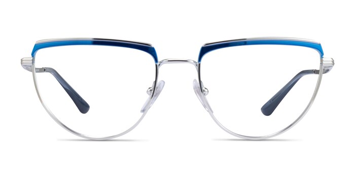 Vogue Eyewear VO4230  Blue Silver Métal Montures de lunettes de vue d'EyeBuyDirect