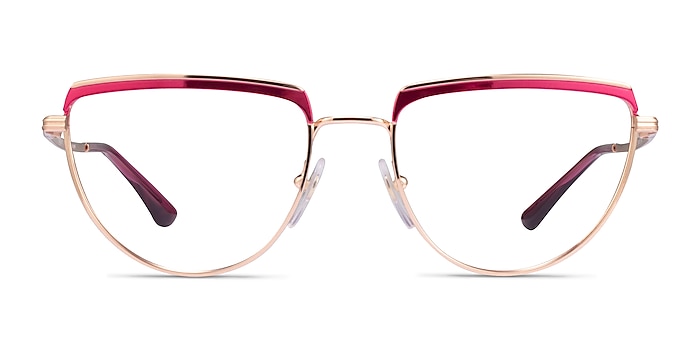 Vogue Eyewear VO4230  Fuchsia Rose Gold Metal Eyeglass Frames from EyeBuyDirect